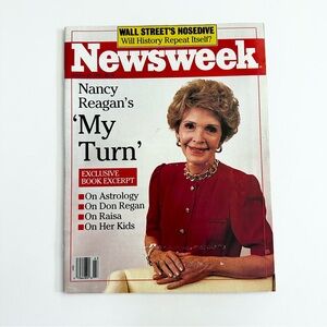Nancy Reagan Newsweek Magazine Issue October 23, 1989